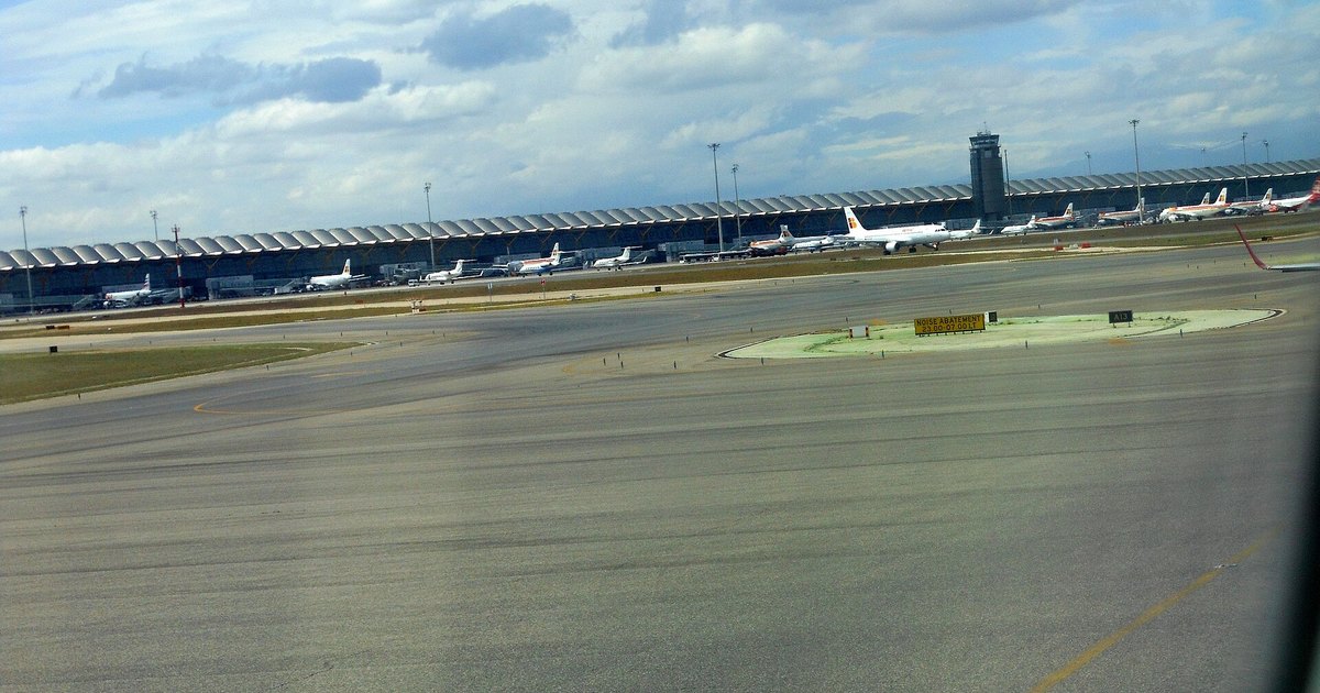 Passenger terminal building at Madrid-Barajas Airport.