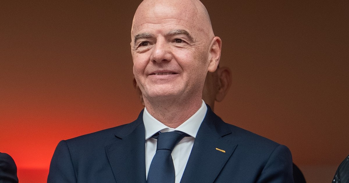 FIFA president Gianni Infantino watching a 2026 World Cup match.