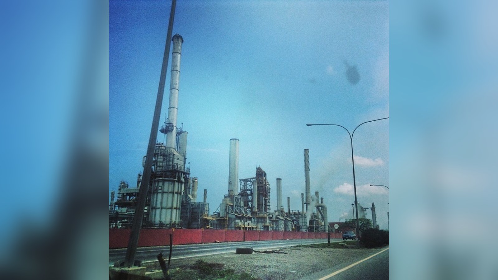 Industrial structures at Venezuela’s El Palito refinery.