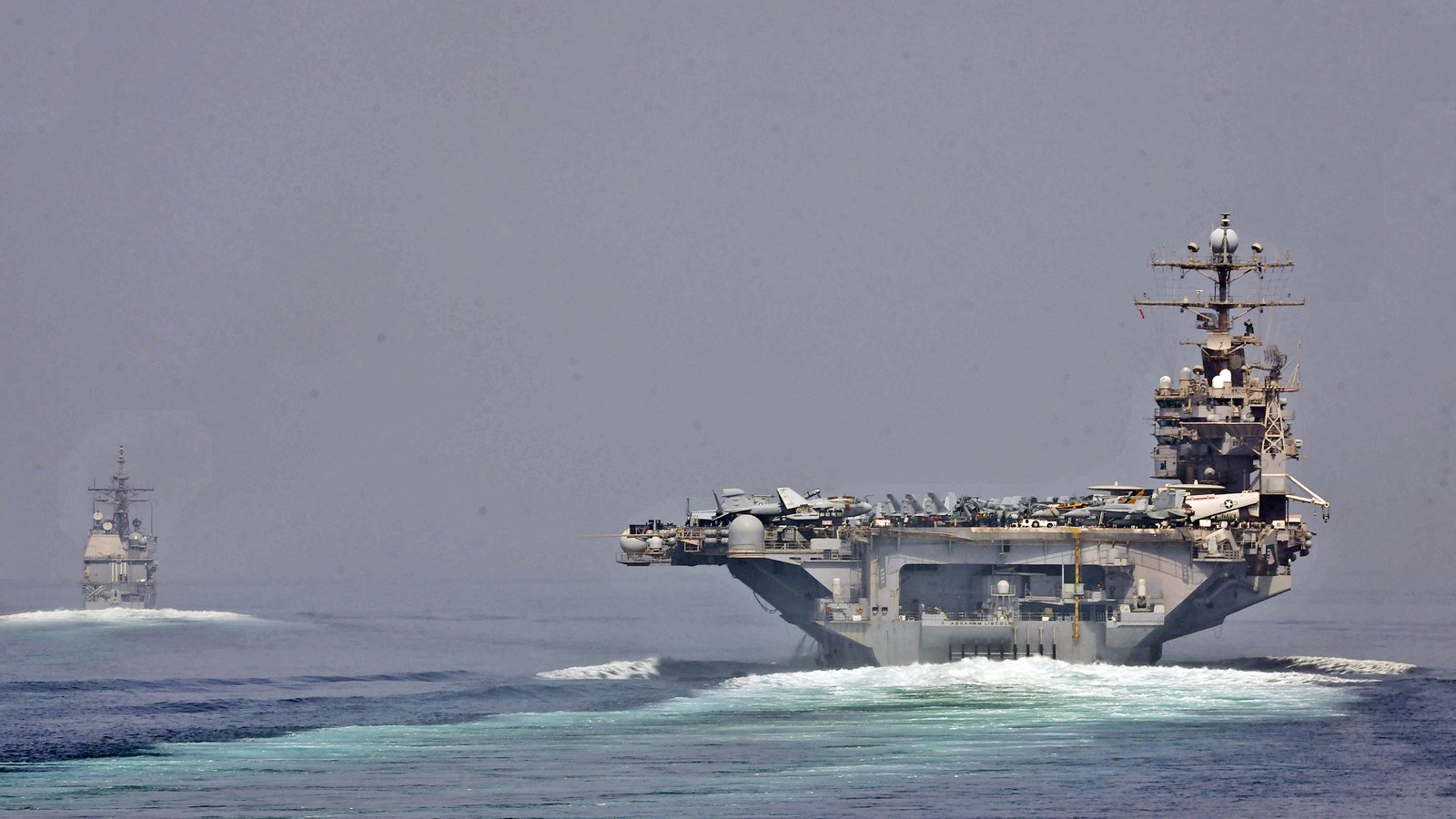 Vessels moving through the Strait of Hormuz.