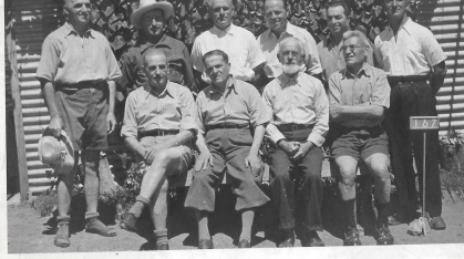 A group of Italian internees in Australia during the Second World War, believed to include Emilio Rossi, after survivors of the Arandora Star were deported thousands of miles from Britain.