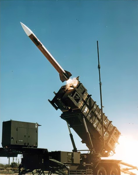 A Patriot missile launching, used to illustrate Ukraine’s air-defence needs.
