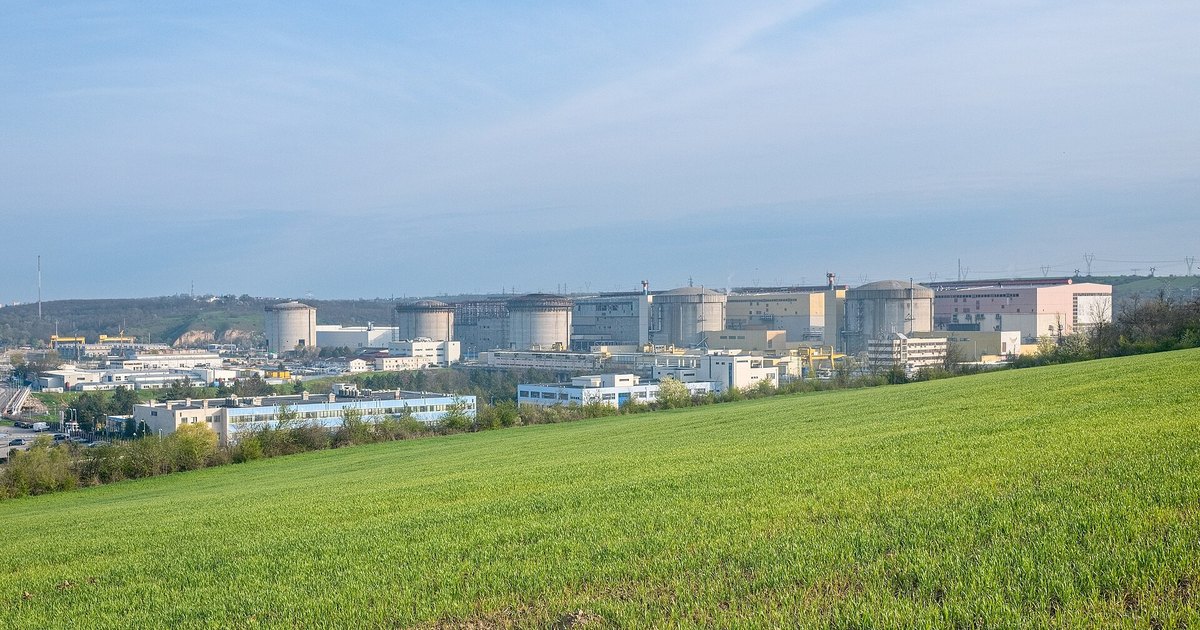 Cernavodă Nuclear Power Plant buildings and reactor structures in Romania.