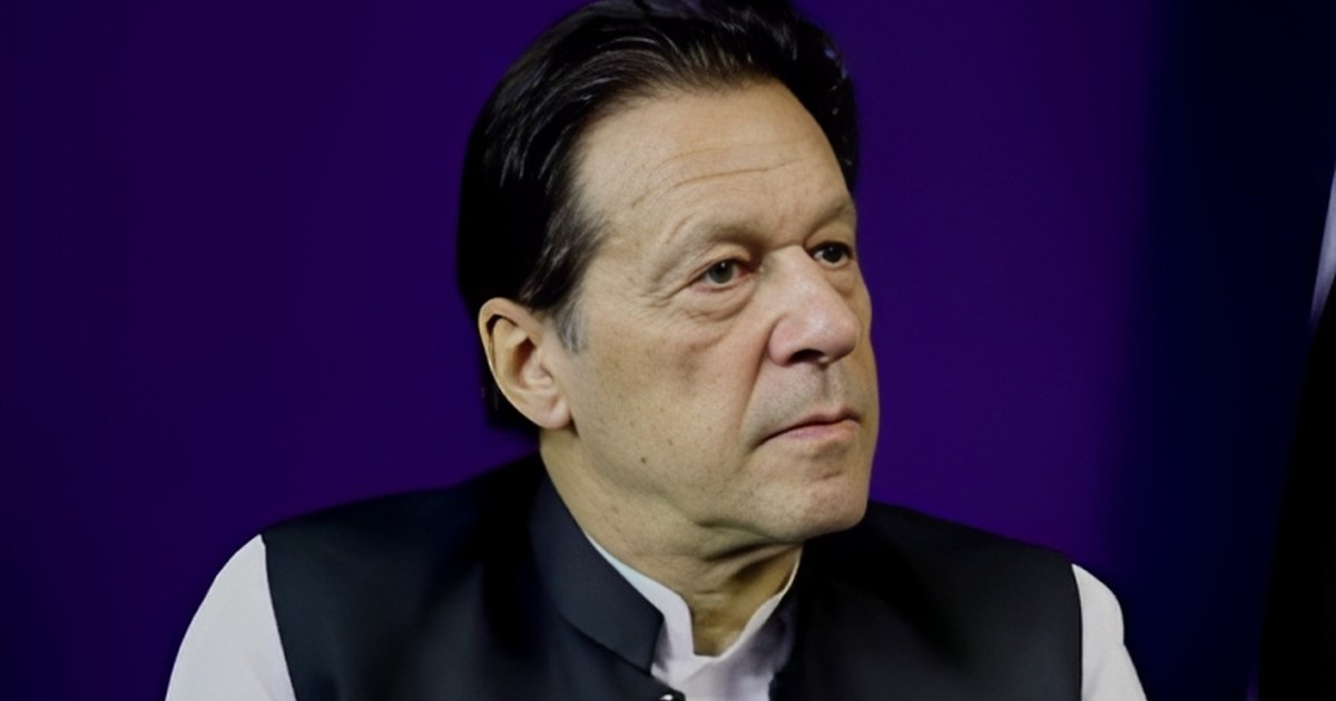 Imran Khan speaking during a VOA Urdu interview in June 2023.