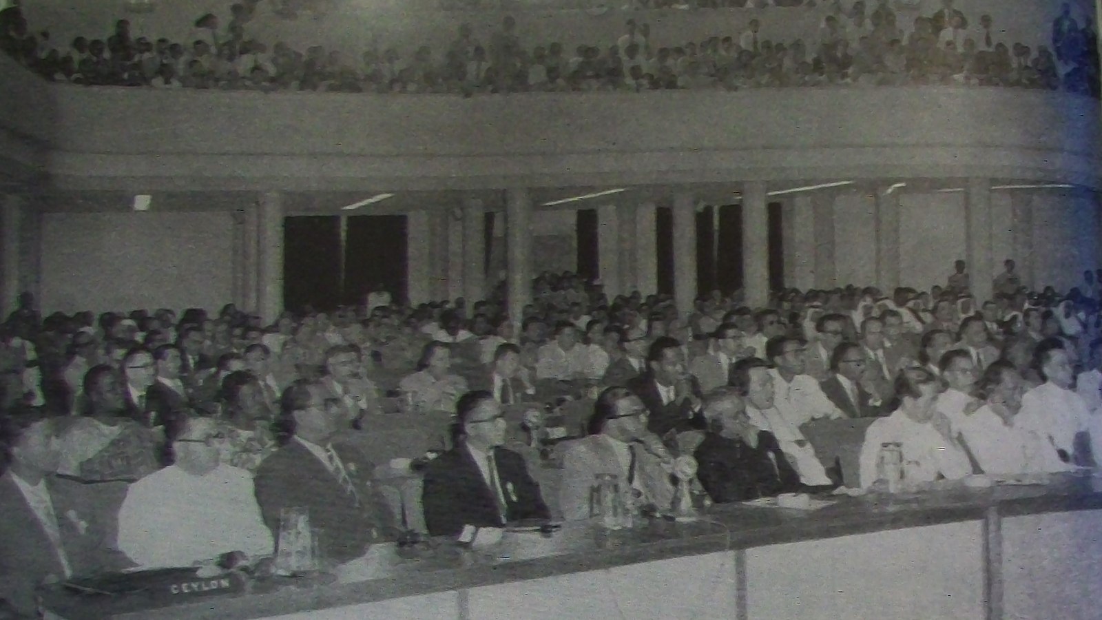 Delegates seated at the opening meeting of the 1955 Bandung Conference.