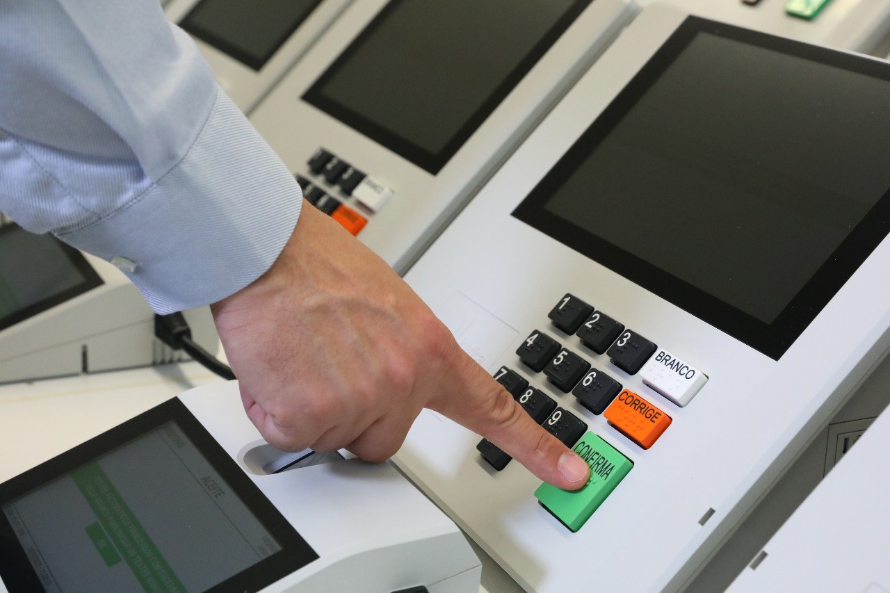 Brazilian electronic voting machine used for a presidential election